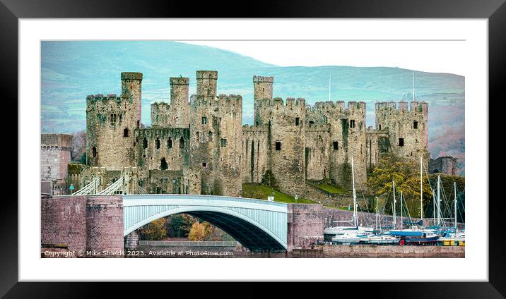 Historic Conwy Castle Framed Mounted Print by Mike Shields