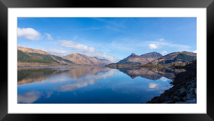 Loch Leven Panoramic Print Framed Mounted Print by Kevin Winter
