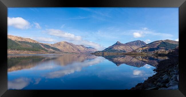 Loch Leven Panoramic Print Framed Print by Kevin Winter