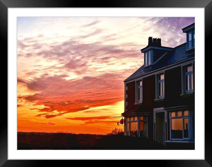 The house on the hill Framed Mounted Print by George de Putron