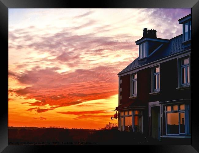 The house on the hill Framed Print by George de Putron