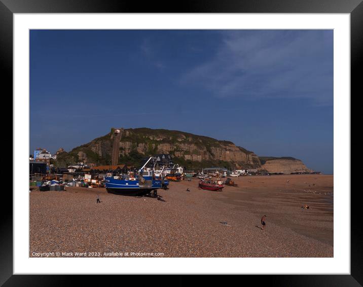 The Stade and East Hill of Hastings Framed Mounted Print by Mark Ward