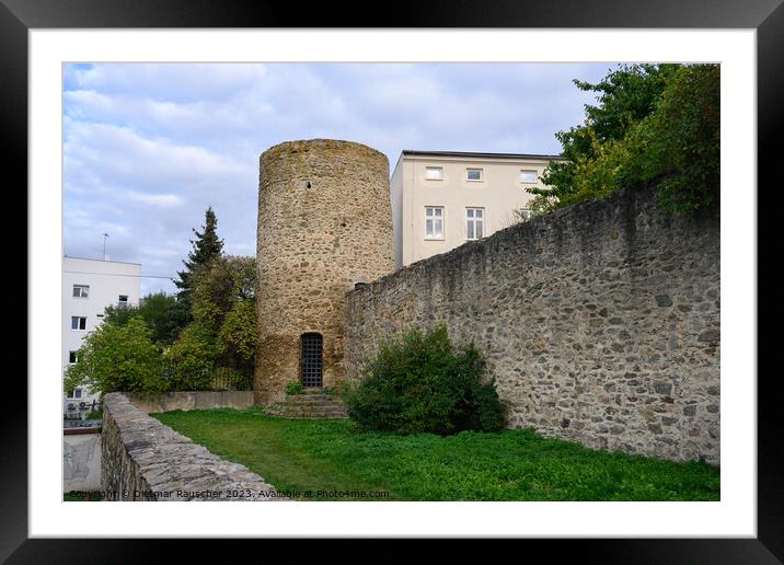 City Fortifications of Znojmo with Round Tower Framed Mounted Print by Dietmar Rauscher