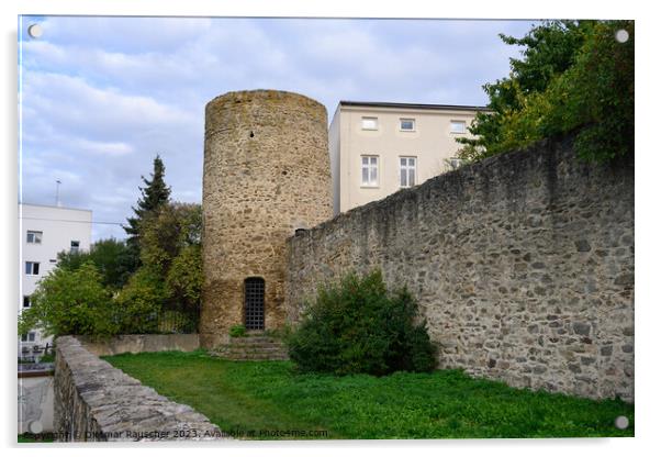 City Fortifications of Znojmo with Round Tower Acrylic by Dietmar Rauscher