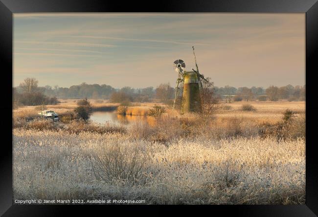 Frosty Morning Mill Framed Print by Janet Marsh  Photography