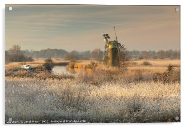 Frosty Morning Mill Acrylic by Janet Marsh  Photography
