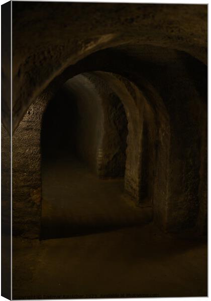 Znojmo Underground Labyrinth or Catacombs Interior Canvas Print by Dietmar Rauscher