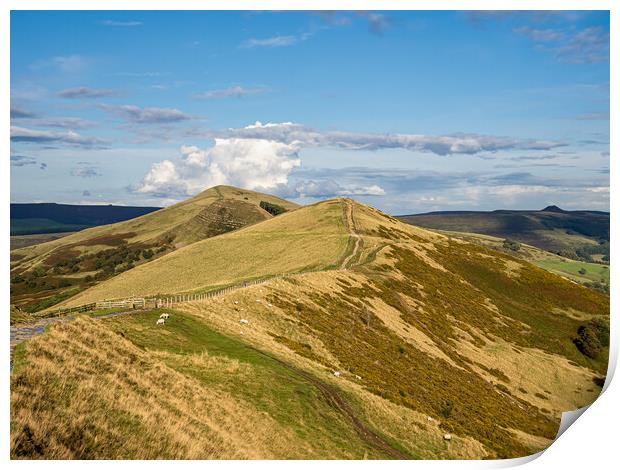 Mam Tor and the Great Ridge Print by Colin Allen