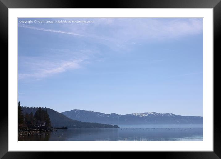 Lake tahoe Sugar Pine state park Framed Mounted Print by Arun 