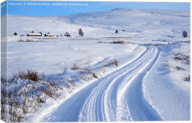 Winter in the Glen Canvas Print by Phil Banks