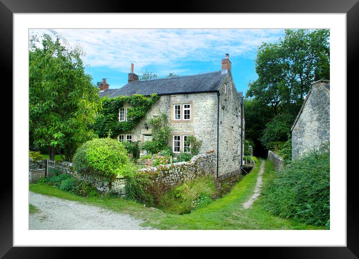 Parwich Cottage Framed Mounted Print by Alison Chambers