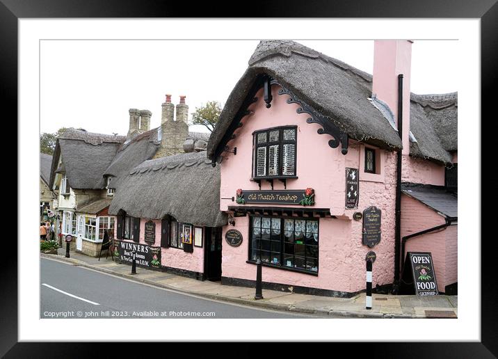 Old thatch tearoom, Shanklin, Isle of Wight. Framed Mounted Print by john hill