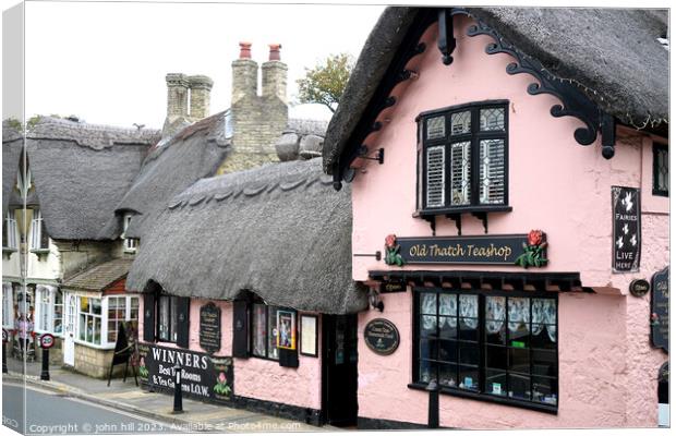 Old thatch teashop, Shanklin, Isle of Wight. Canvas Print by john hill