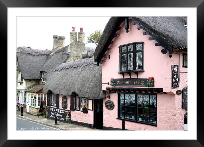 Old thatch teashop, Shanklin, Isle of Wight. Framed Mounted Print by john hill
