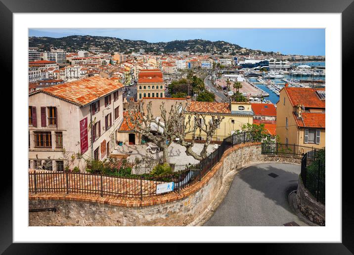 City of Cannes Cityscape in France Framed Mounted Print by Artur Bogacki