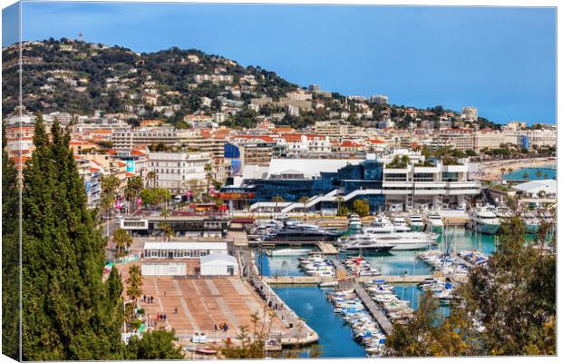 City Of Cannes On French Riviera In France Canvas Print by Artur Bogacki