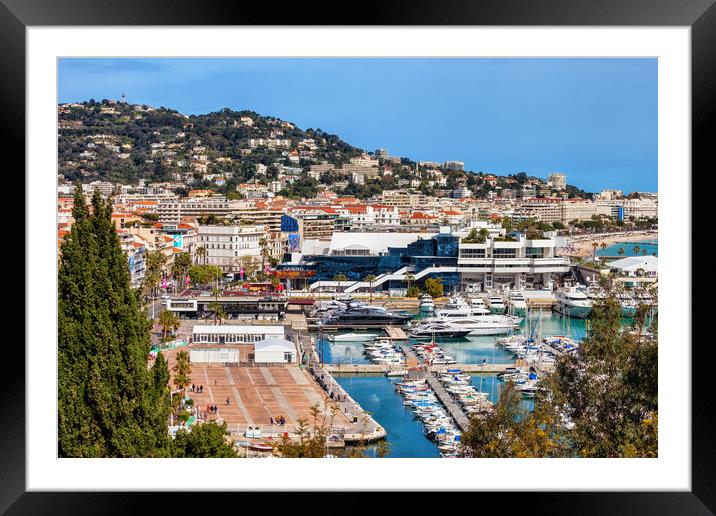 City Of Cannes On French Riviera In France Framed Mounted Print by Artur Bogacki