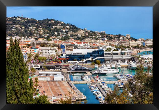 City Of Cannes On French Riviera In France Framed Print by Artur Bogacki