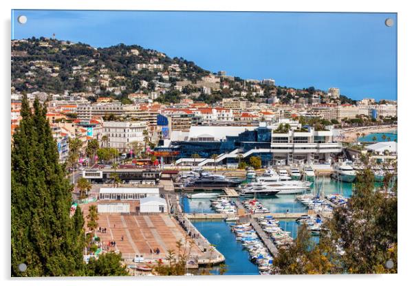 City Of Cannes On French Riviera In France Acrylic by Artur Bogacki