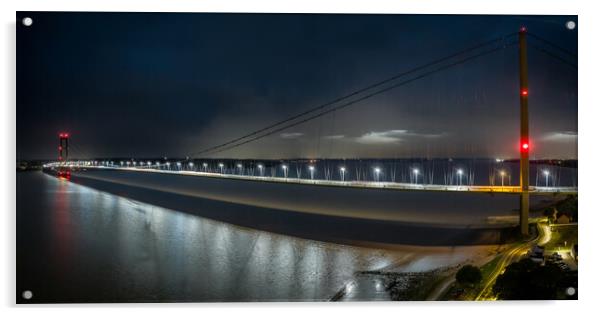 Humber Bridge at Night Acrylic by Apollo Aerial Photography