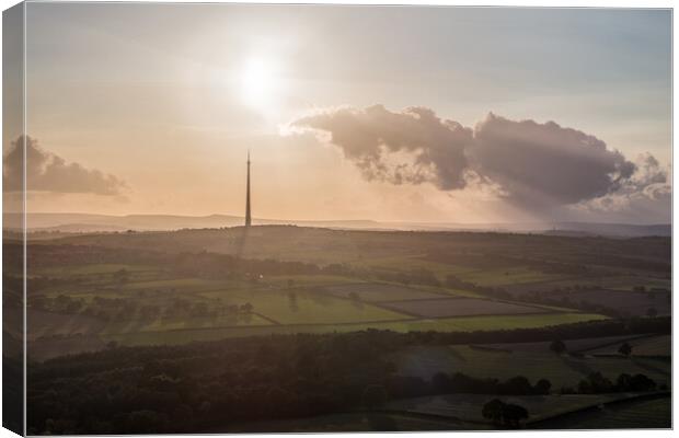 Emley Moor Views Canvas Print by Apollo Aerial Photography