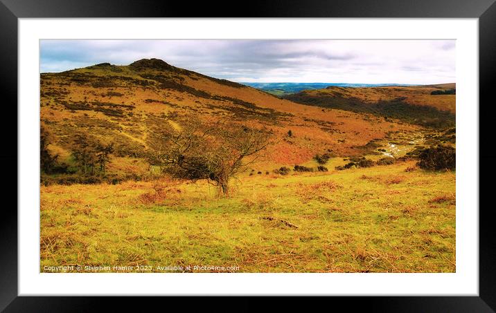 Dartmoor Landscape Framed Mounted Print by Stephen Hamer