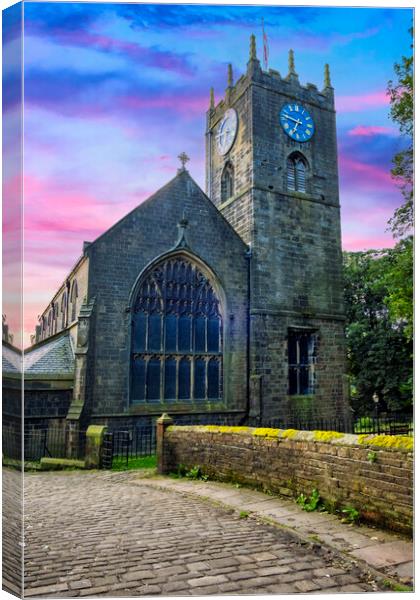 St Michael & All Angels Church Haworth Canvas Print by Steve Smith