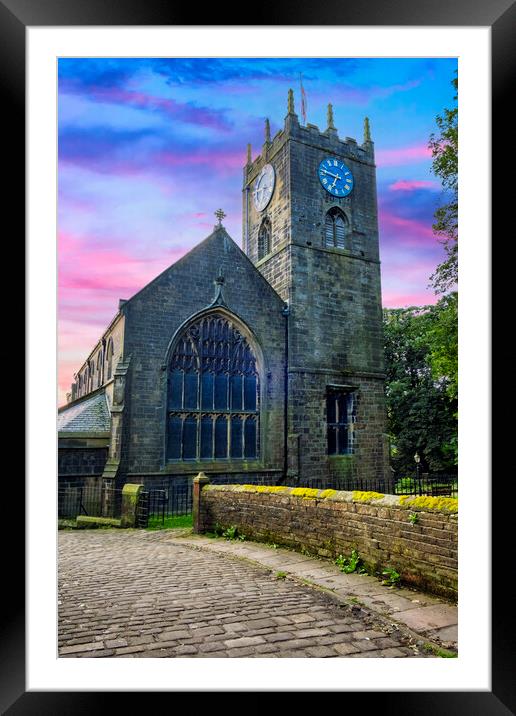 St Michael & All Angels Church Haworth Framed Mounted Print by Steve Smith