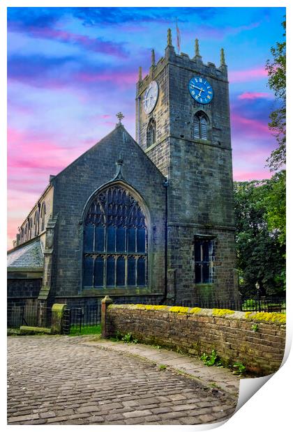 St Michael & All Angels Church Haworth Print by Steve Smith