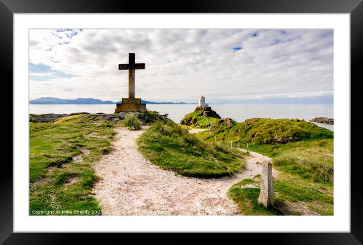 The Cross and the Lighthouse Framed Mounted Print by Mike Shields