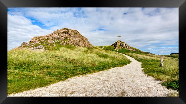 Path to the Cross Framed Print by Mike Shields