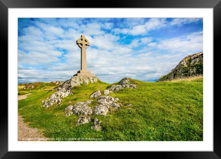 Llanddwyn Island Cross Framed Mounted Print by Mike Shields