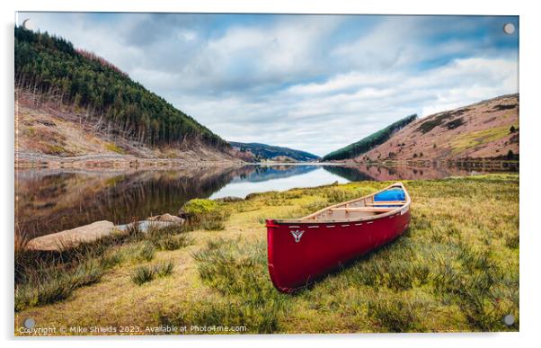 Lakeside Canoe  Acrylic by Mike Shields