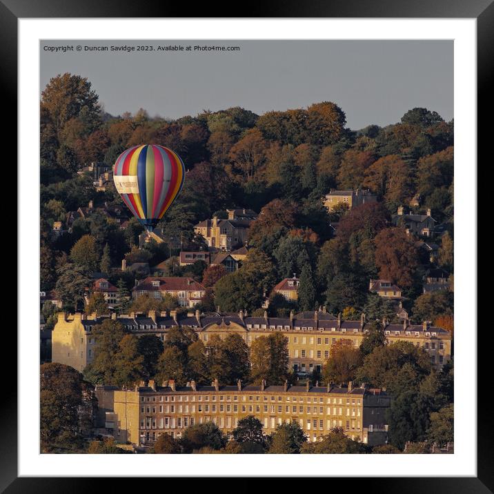 Hot Air Balloons over bath October 2023 Framed Mounted Print by Duncan Savidge