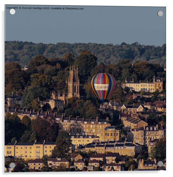 Hot Air Balloons over bath October 2023 Acrylic by Duncan Savidge