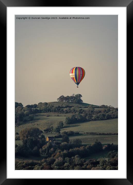 Hot Air Balloons over bath October 2023 Framed Mounted Print by Duncan Savidge