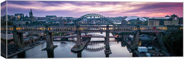 Newcastles Bridges Canvas Print by Apollo Aerial Photography
