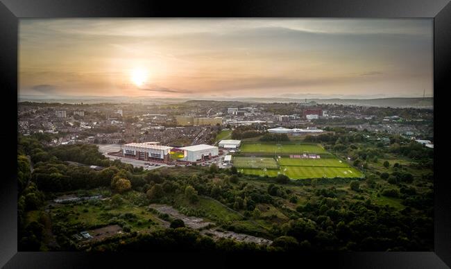 Oakwell and Barnsley Framed Print by Apollo Aerial Photography