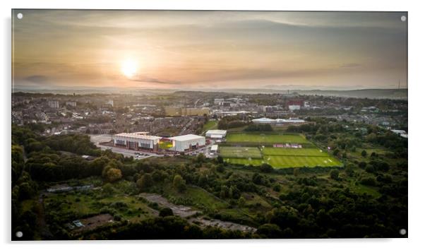 Oakwell and Barnsley Acrylic by Apollo Aerial Photography