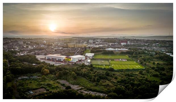 Oakwell and Barnsley Print by Apollo Aerial Photography
