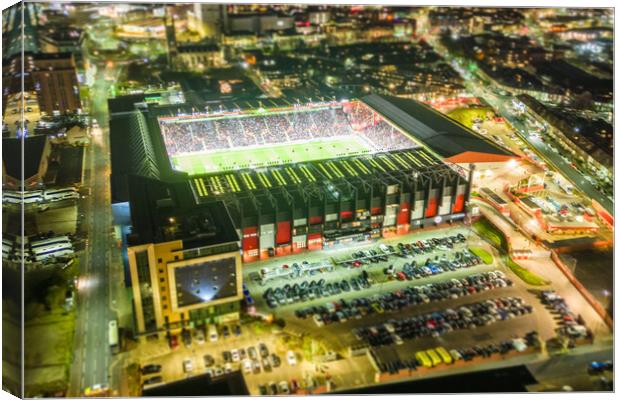 Sheff United Game Night Canvas Print by Apollo Aerial Photography