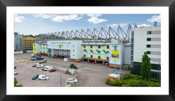 Carrow Road Norwich FC Framed Mounted Print by Apollo Aerial Photography