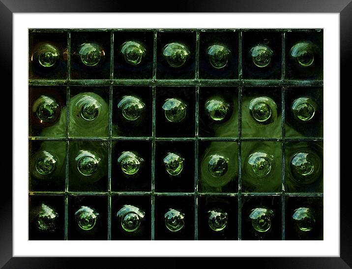 Green Bottle Glass and Spectres Framed Mounted Print by Tim O'Brien