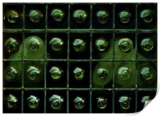 Green Bottle Glass and Spectres Print by Tim O'Brien