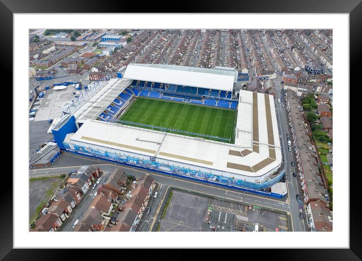 Goodison Park Everton FC Framed Mounted Print by Apollo Aerial Photography