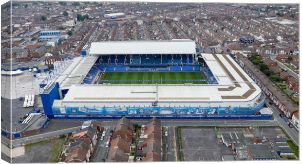 Goodison Park Blue Canvas Print by Apollo Aerial Photography