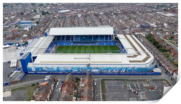 Goodison Park Blue Print by Apollo Aerial Photography