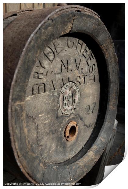 Historic Belgian Beer Barrel Print by Imladris 