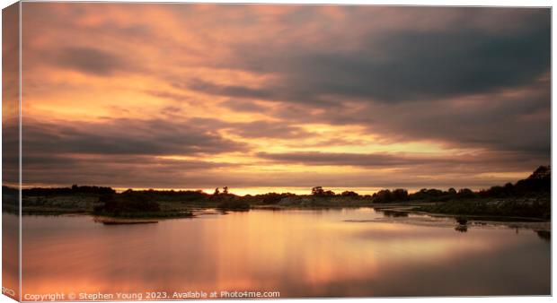 Legacy Skies: Sunset Over Greenham Common Canvas Print by Stephen Young