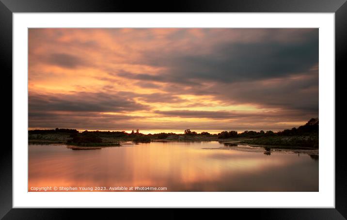 Legacy Skies: Sunset Over Greenham Common Framed Mounted Print by Stephen Young